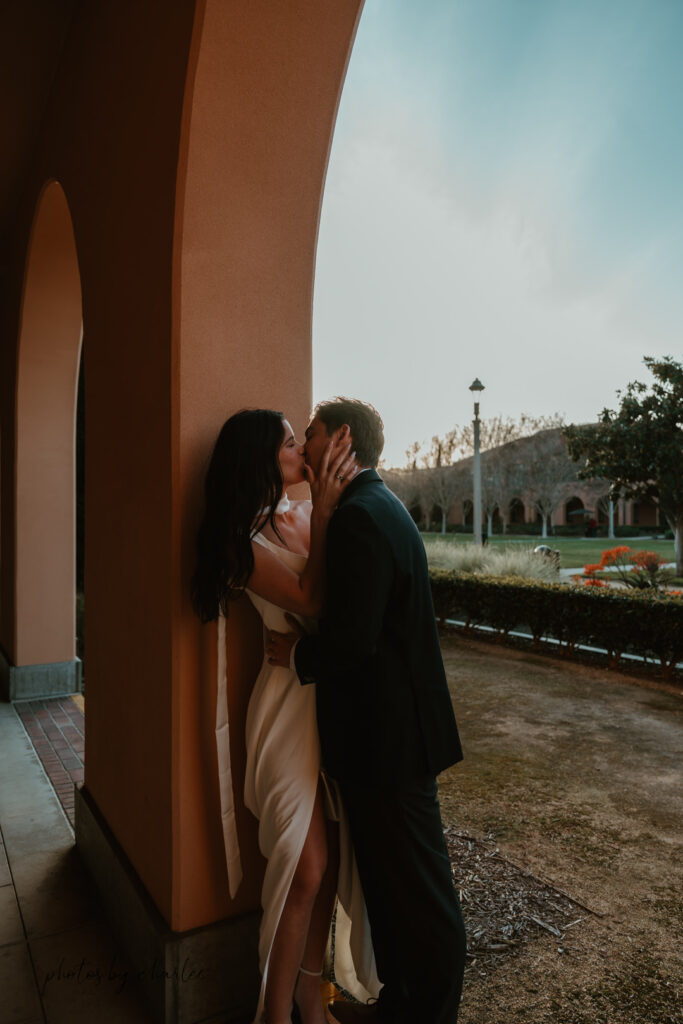 Outdoor courtyard at The LOT, a popular elopement location within Liberty Station, San Diego